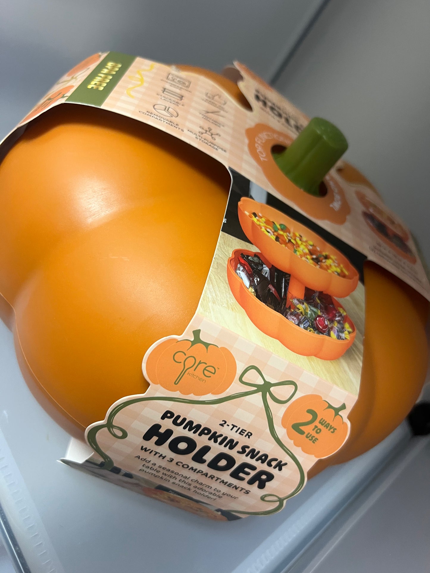 2 Tier Pumpkin Snack Holder