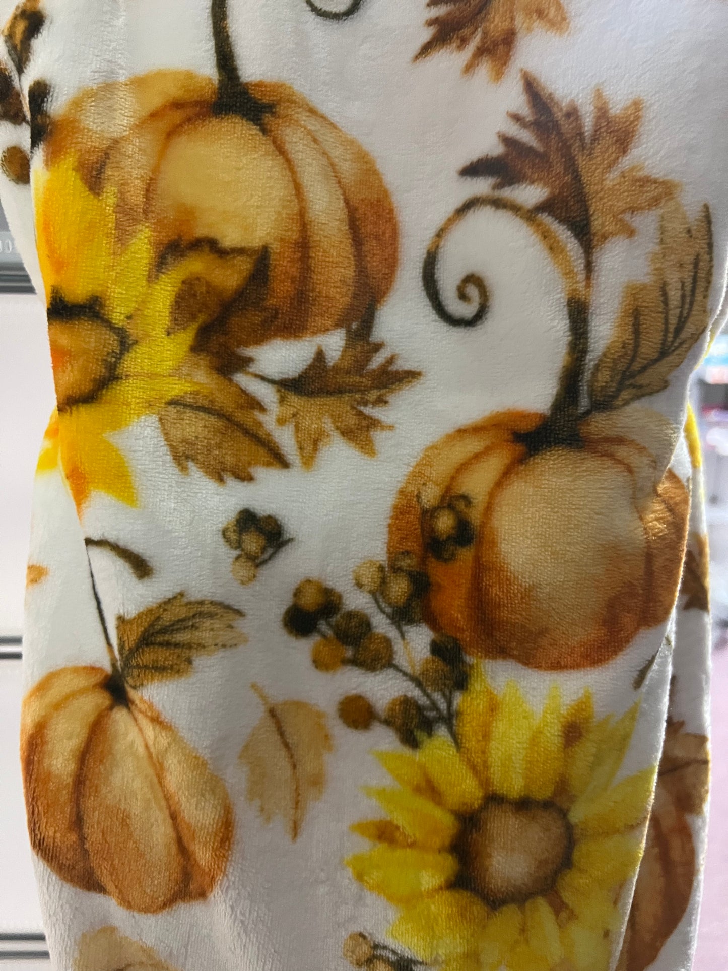 Pumpkin & Sunflower Throw Blanket - 50"x60"