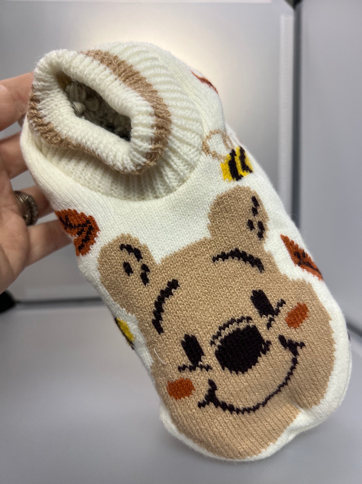 Fall Pooh Slipper Socks - Non-Skid