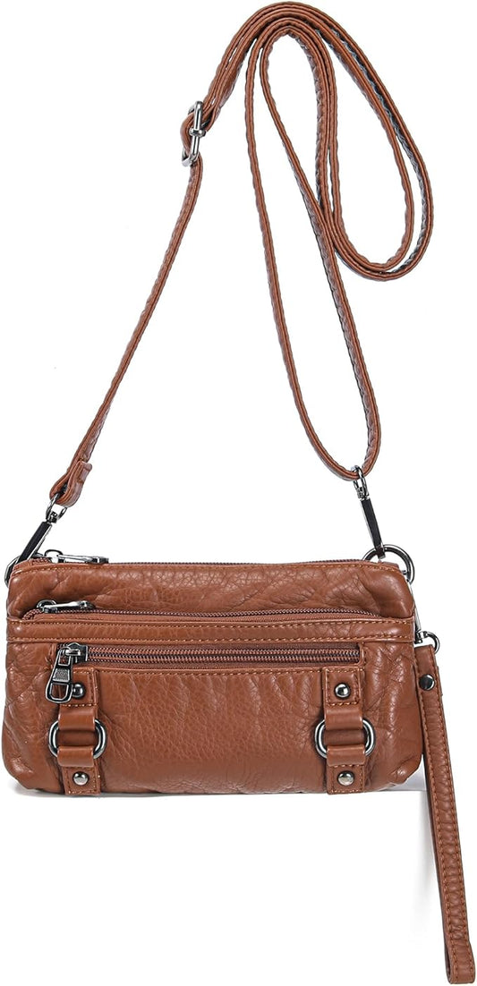 Triple Zip Crossbody Purses - Design 1