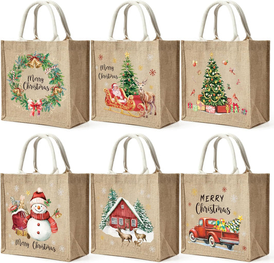 MYSTERY Burlap Tote with coffee, tea, or cocoa and 2 Mystery Yummies!