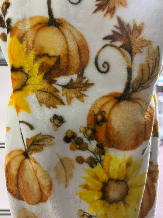 Pumpkin & Sunflower Throw Blanket - 50"x60"