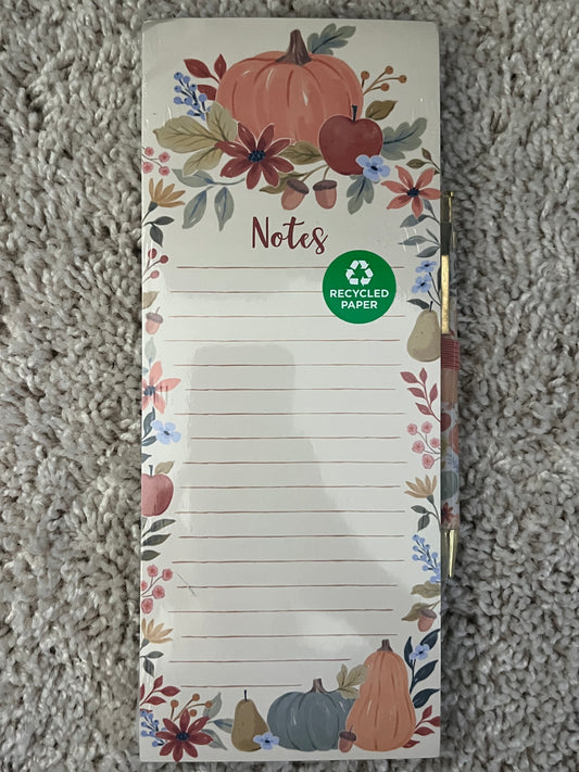 Pumpkin Notepad w/ Pen