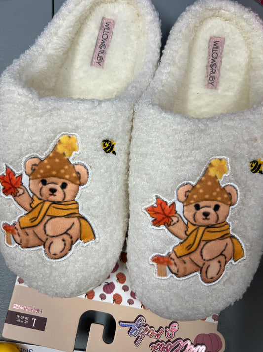 Fall Bear Slippers!!