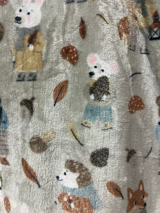 Fall Animals w/ Throw Blanket - 50"x60"
