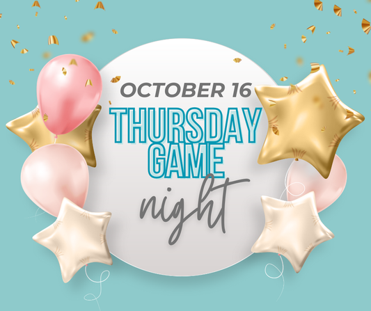 Thursday GAME Night - October 16th at 7:30pm EST